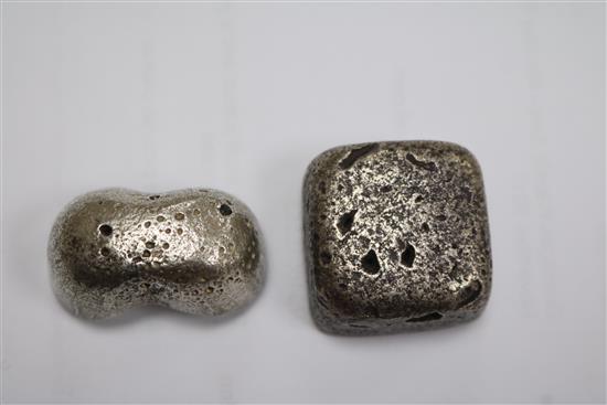 Two Chinese silver ingots